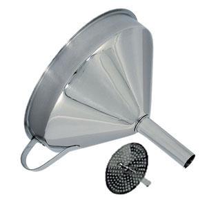 Stainless Steel Funnel with Removable Strainer